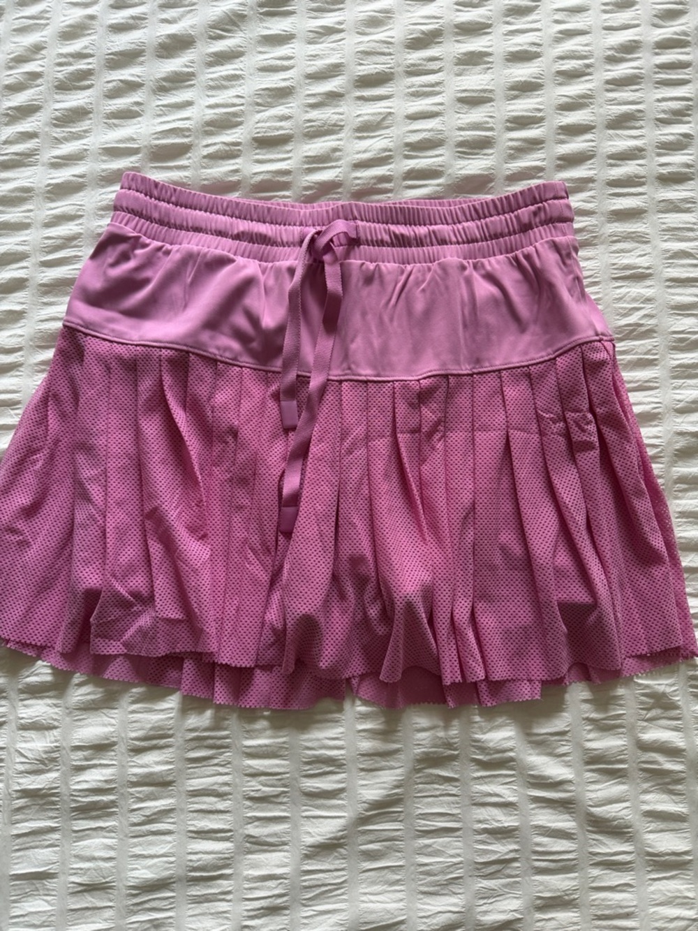 Women's Pink Athletic Skort with Drawstring Waist
